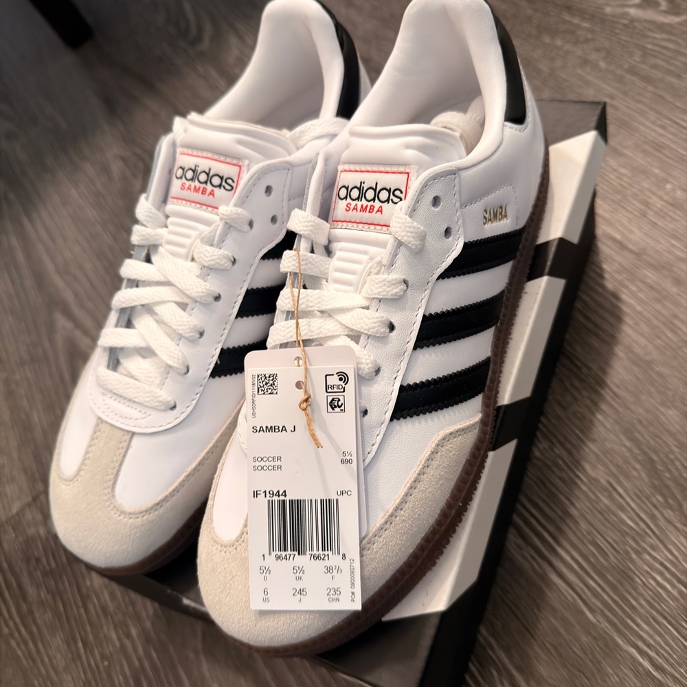 adidas Samba Men's Sneakers in White, Black & Brown